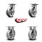 Service Caster 6 Inch Kingpinless V Groove Semi Steel Wheel Swivel Caster Swivel 2 Rigid, 2PK SCC-KP30S620-VGR-2-R-2 - alternate 6